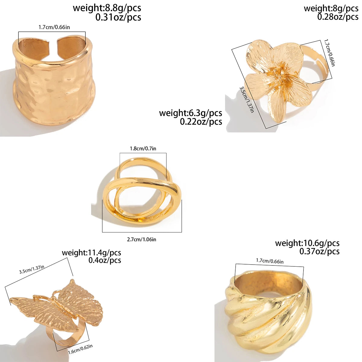 Boho Flutter Ring