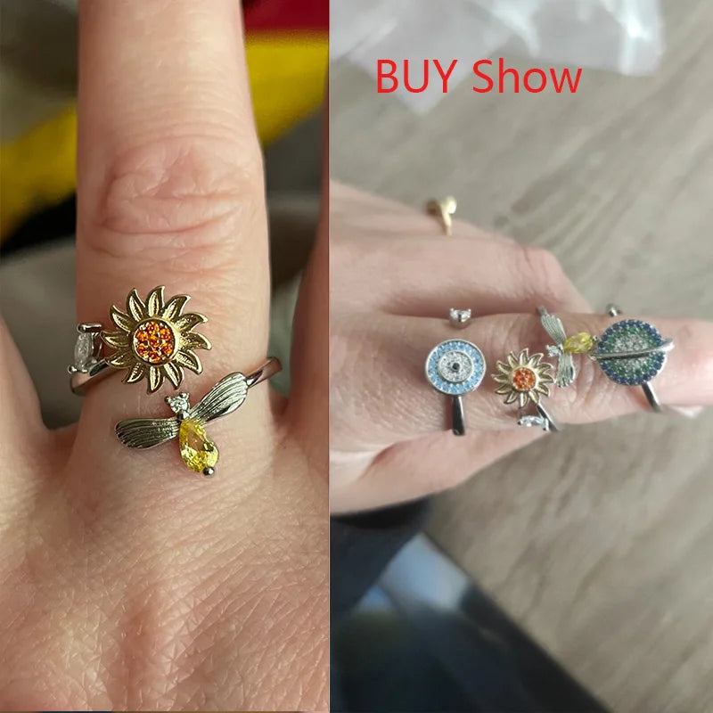 Sunflower Spinner Ring